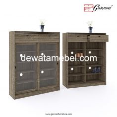 Shoe Cabinet  Size 150 - Garvani ALPHA SR 120 / Alphina Oak 